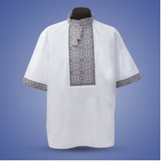Embroidered shirt "Summer in Gray"